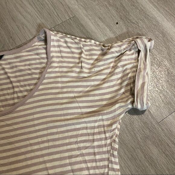 BCBG Paris striped button short sleeve blouse - Picture 2 of 7